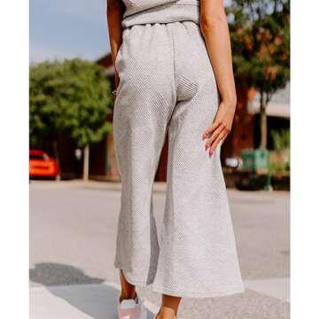 SeeLuNa Women's Textured 2 Piece Sweatsuit Set Gray