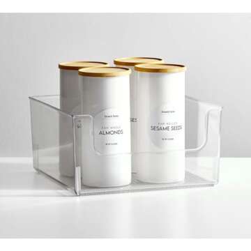 mDesign Plastic Open Front Storage Bin 6 Pack for Organization
