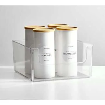 mDesign Plastic Open Front Storage Bin 6 Pack for Organization