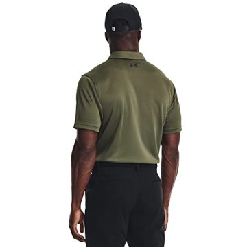 Under Armour Men's Tech Golf Polo, (390) Marine OD Green / / Black, X-Small