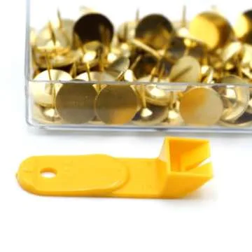 Clover NP100H Gold Thumb Tacks - 50-Pack for Crafting