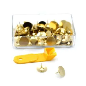 Clover NP100H Gold Thumb Tacks - 50-Pack for Crafting