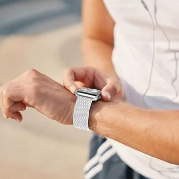 WASPO Silicone Braided Solo Loop Band for Apple Watch