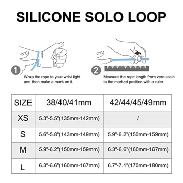 WASPO Silicone Braided Solo Loop Band for Apple Watch