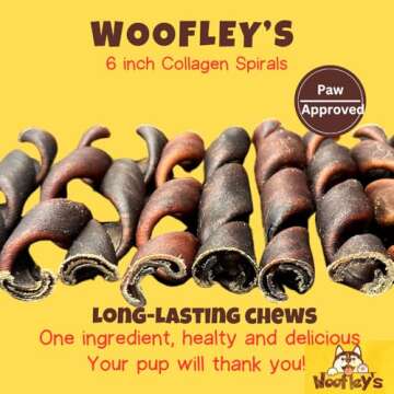 Woofley's Collagen Springs - Natural Collagen Chews for Dogs - 12 Count