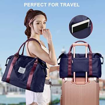 Stylish Travel Duffel Bag for Women - Gym & Weekend Use