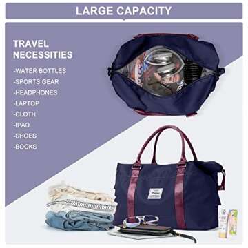 Stylish Travel Duffel Bag for Women - Gym & Weekend Use