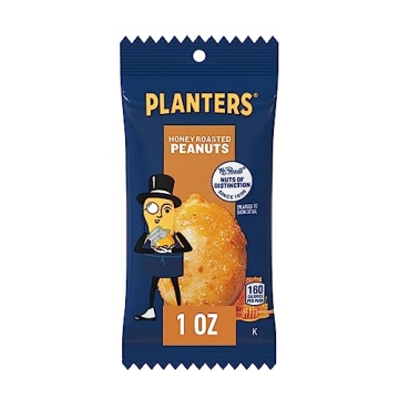Planters Honey Roasted Peanuts 60 Pack Sweet Savory Snack