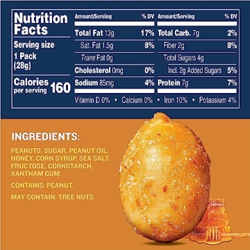 Planters Honey Roasted Peanuts 60 Pack Sweet Savory Snack