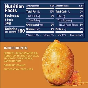 Planters Honey Roasted Peanuts 60 Pack Sweet Savory Snack