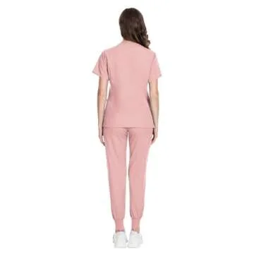 Modern V-Neck Women's Scrubs Set with Jogger Pants