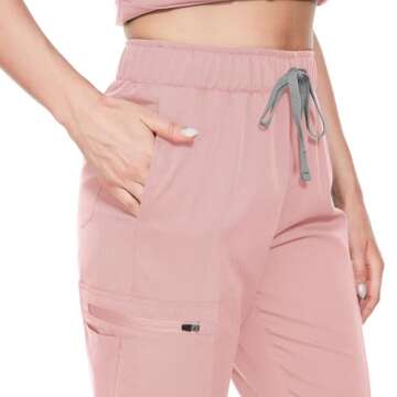 Modern V-Neck Women's Scrubs Set with Jogger Pants