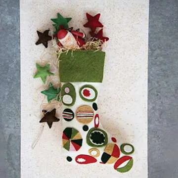 Hand-Painted Canvas Santa for Christmas Decor