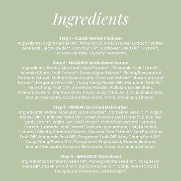 4-Step Organic Skin Care Kit for Anti-Aging Bliss