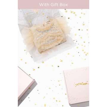 TUTULAND Tutu Dress for Girls - Glitter Sequin Tulle Dress Tiered Layered Flower Girl Dress for Wedding Birthday Photo Prop