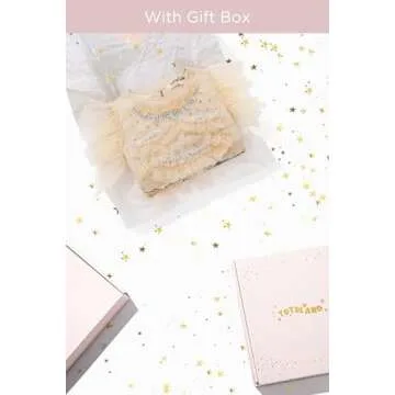 TUTULAND Tutu Dress for Girls - Glitter Sequin Tulle Dress Tiered Layered Flower Girl Dress for Wedding Birthday Photo Prop