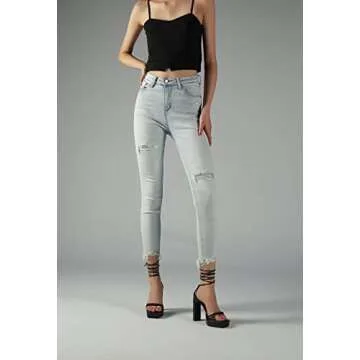 Reitoye Women's Lace Up Platform Sandals Square Toe Strappy Party Chunky Heels US 8