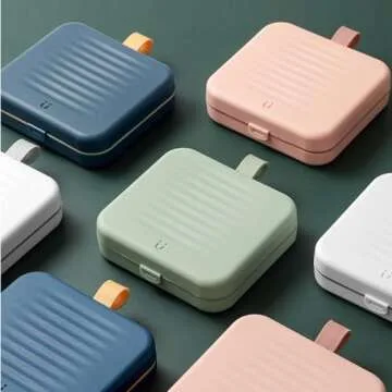 Portable Travel Home Small Sewing Box, Mini Sewing Kits Storage-Box, Beginners DIY Sewing Thread Nee...