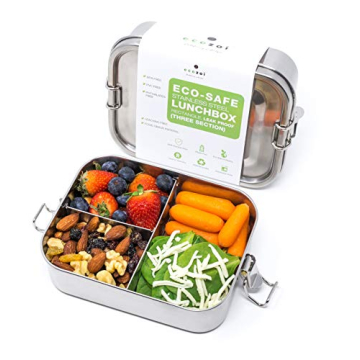 Ecozoi Stainless Steel Lunch Box | Leak-Proof Bento Container