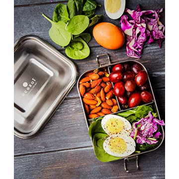 Ecozoi Stainless Steel Lunch Box | Leak-Proof Bento Container
