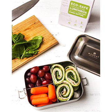 Ecozoi Stainless Steel Lunch Box | Leak-Proof Bento Container