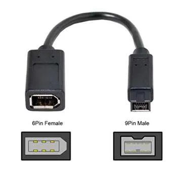 FireWire 400 to 800 Adapter Cable for Easy Connectivity 20cm