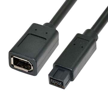 FireWire 400 to 800 Adapter Cable for Easy Connectivity 20cm