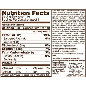 FERIDIES Sweet and Spicy Snack and Trail Mix Assortment (Rt.58 Trail Mix, Campfire Crunch, Happy Hour Heat, and 5'O Clock Crunch) - 36 ounces Total