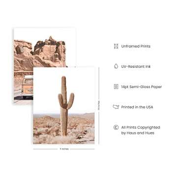 HAUS AND HUES Desert Succulent Wall Art & Botanical Prints Botanical and Cactus Art Prints Wall Art ...