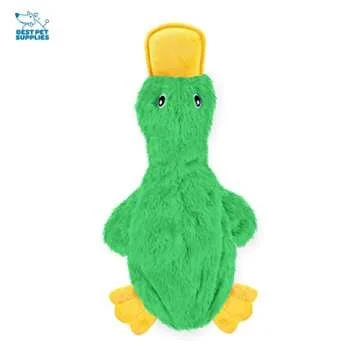 Best Pet Supplies Crinkle Dog Toy for Small, Medium, and Large Breeds, Cute No Stuffing Duck with So...