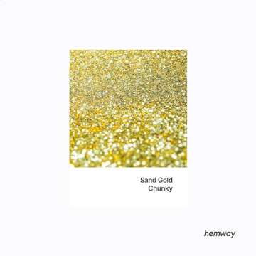 Hemway Premium Ultra Sparkle Glitter - Sand Gold Multi-Purpose Glitter for Crafts and Cosmetics (100...