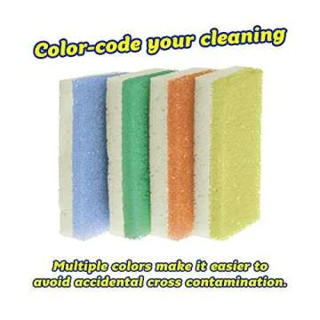 Scrub Daddy, Sponge Daddy - Dual Sided Sponge & Scrubber, Traditional Shape, FlexTexture, Soft in Warm Water, Firm in Cold, Deep Cleaning, Dishwasher Safe, Multiuse, Scratch Free, Odor Resistant, 4ct