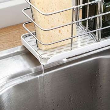 BEENLE Stainless Steel Sponge Holder for Kitchen Organization