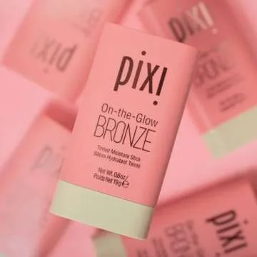 Pixi On-the-Glow Bronze - WarmGlow, Hydrating Tinted Moisture Bronzer Stick with Ginseng, Aloe Vera & Fruit Extracts, For Cheeks & Lips, 19g / 0.6oz, Paraben-Free