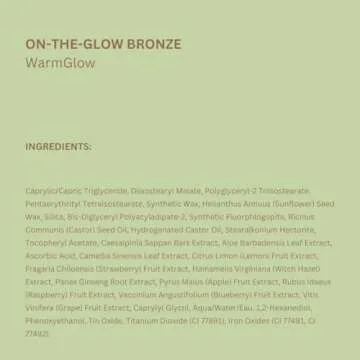 Pixi On-the-Glow Bronze - WarmGlow, Hydrating Tinted Moisture Bronzer Stick with Ginseng, Aloe Vera & Fruit Extracts, For Cheeks & Lips, 19g / 0.6oz, Paraben-Free