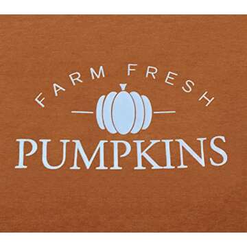 Farm Fresh Pumpkin T-Shirt Women Cute Fall Graphic Tee