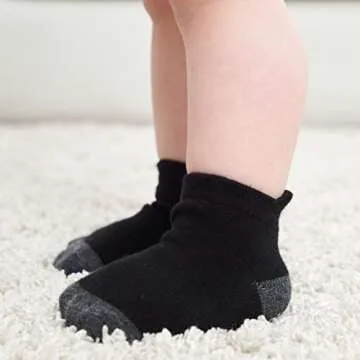 Zaples Baby Non Slip Grip Ankle Socks with Non Skid Soles for Infants Toddlers Kids Boys Girls