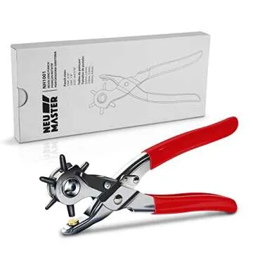 Hole Punch, NEU MASTER Heavy Duty Leather Hole Puncher for Belts, Watch Bands, Straps, Dog Collars, Saddles, Shoes, Fabric, DIY Home or Craft Projects