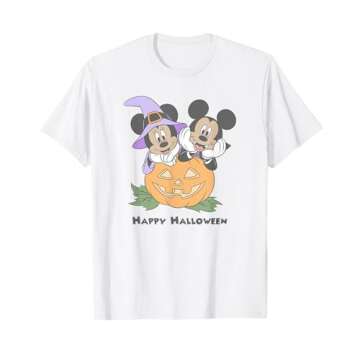 Disney Mickey And Friends Halloween Pumpkin Mickey & Minnie T-Shirt