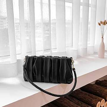 Stylish Women Shoulder Pouch Satchel Handbag in Black