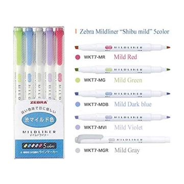 Zebra Mildliner Highlighter Set of 25 Pastel Colors - Perfect for Art
