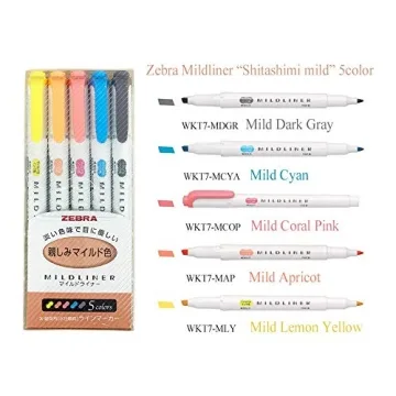 Zebra Mildliner Highlighter Set of 25 Pastel Colors - Perfect for Art