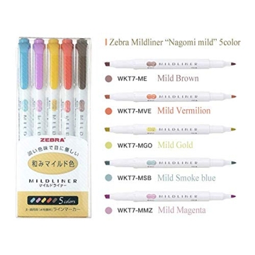 Zebra Mildliner Highlighter Set of 25 Pastel Colors - Perfect for Art