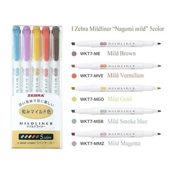 Zebra Mildliner Highlighter Set of 25 Pastel Colors - Perfect for Art