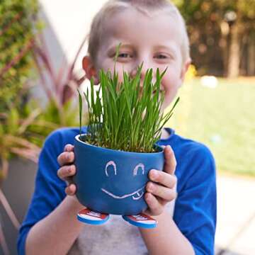 KiwiCo - Draw & Grow Chalkboard Planter, Unique Plant Pot & Art Project for Kids Ages 3+