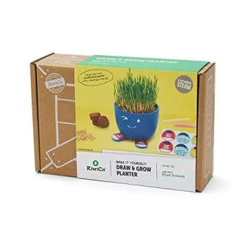 KiwiCo - Draw & Grow Chalkboard Planter, Unique Plant Pot & Art Project for Kids Ages 3+