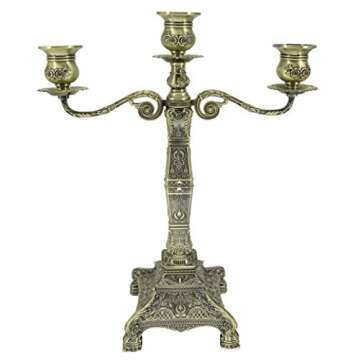 RosyLine Metal Candelabra 5 Arms Elegant Centerpiece