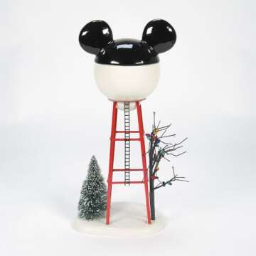 Department 56 Disney Village Mickey Water Tower Accessory Figurine - 11.875 Inch