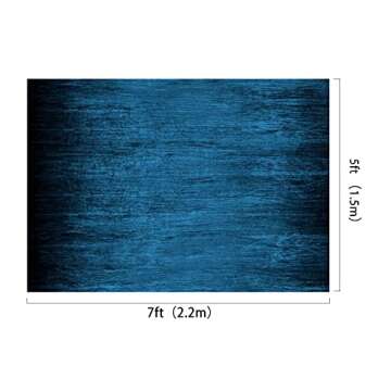 7x5ft/2.2x1.5m Dark Blue Backdrops Abstract Headshots Backgrounds for Professional Photography Studio