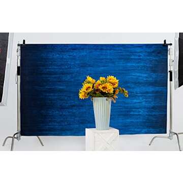 7x5ft/2.2x1.5m Dark Blue Backdrops Abstract Headshots Backgrounds for Professional Photography Studio